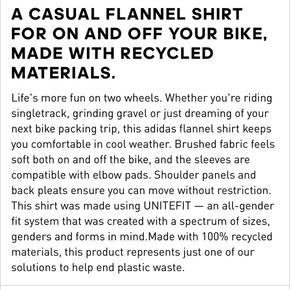 NWT. Five Ten Adidas “Brave’ Flannel. Medium (gender neutral) - Picture 15 of 15